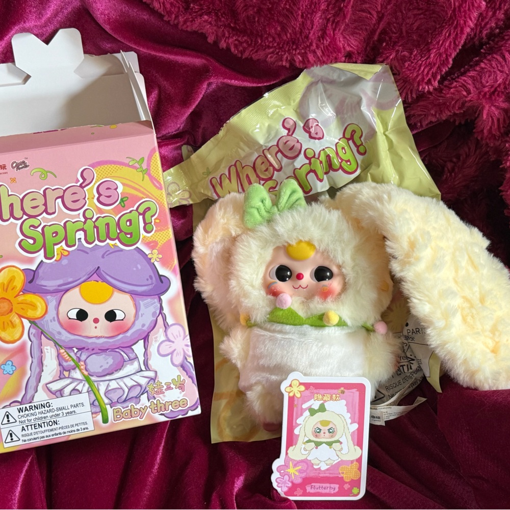 Baby Three Where's Spring Ultra Rare Secret Variant FLUTTERBY Bunny